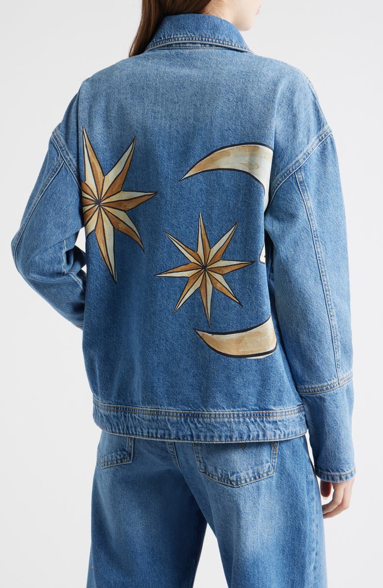 FARM Rio Mistical Denim Jacket, Alternate, color, Denim