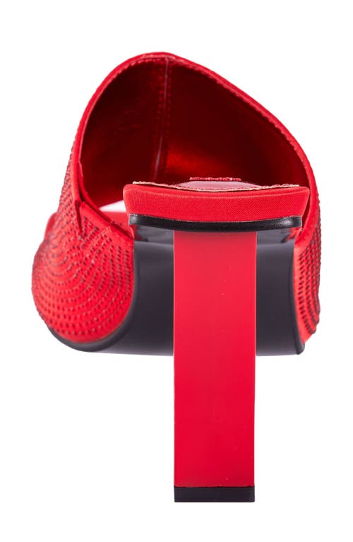 Shop Lady Couture Rhinestone Wedge Slide Sandal In Red