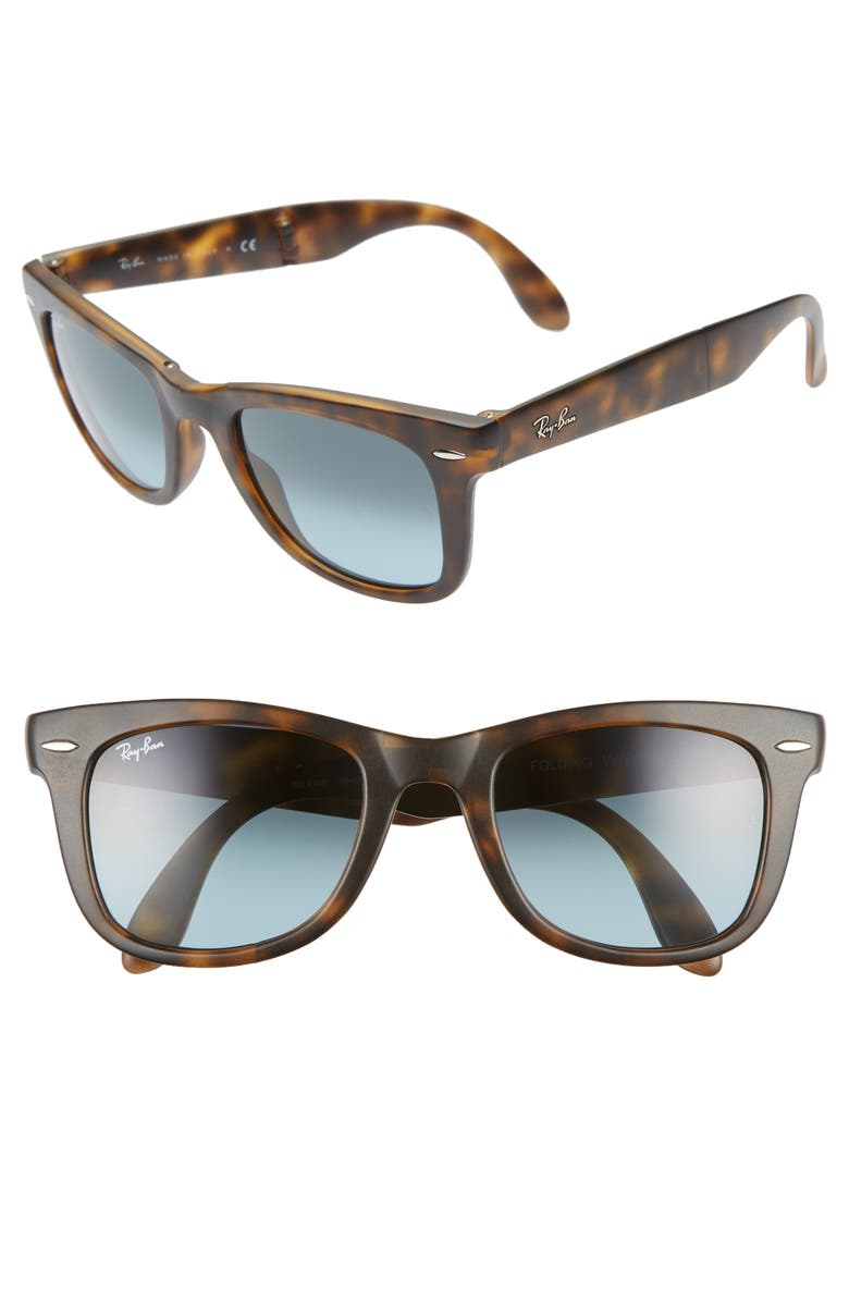 Ray-Ban 'Folding Wayfarer' 50mm Sunglasses, Main, color, 