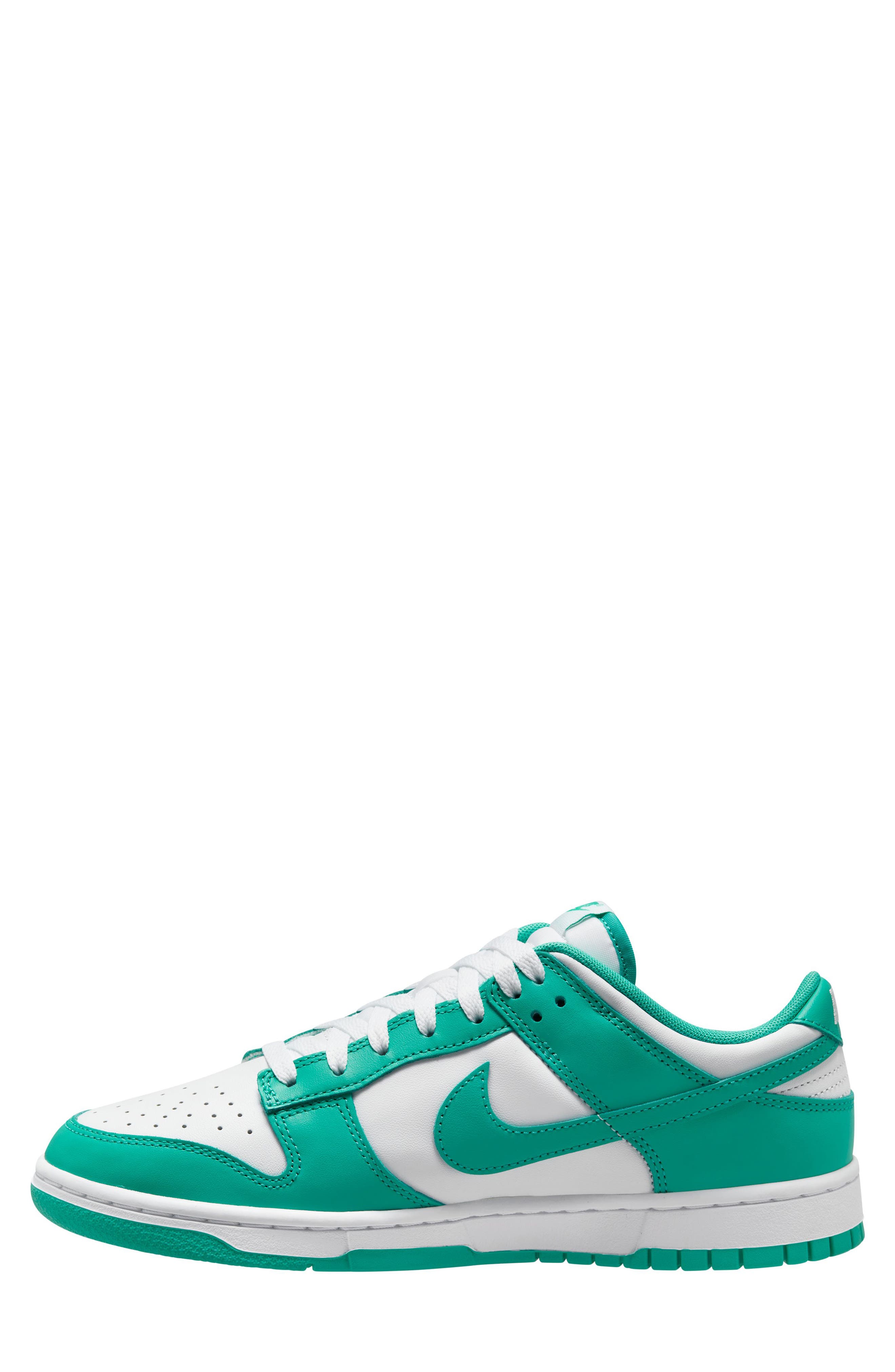 Nike Dunk Low Retro Sneaker, Alternate, color, White/ Clear Jade/ White