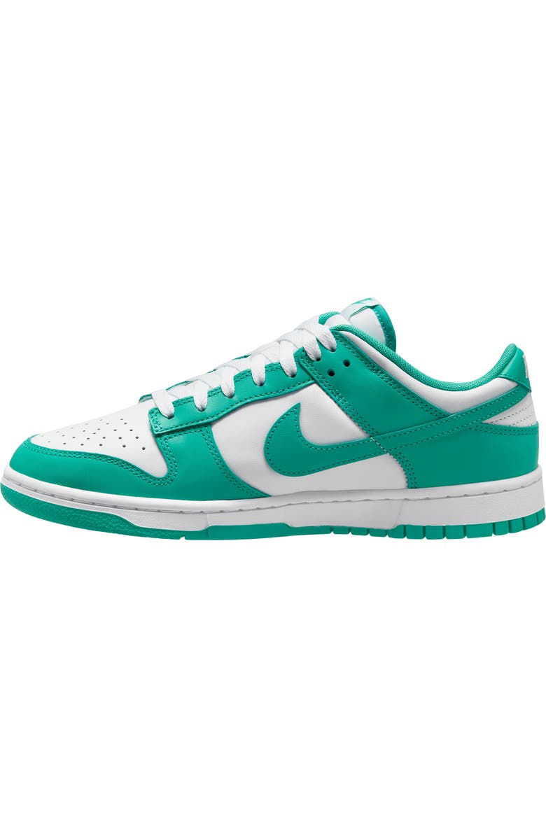 Nike Dunk Low Retro Sneaker, Alternate, color, White/ Clear Jade/ White