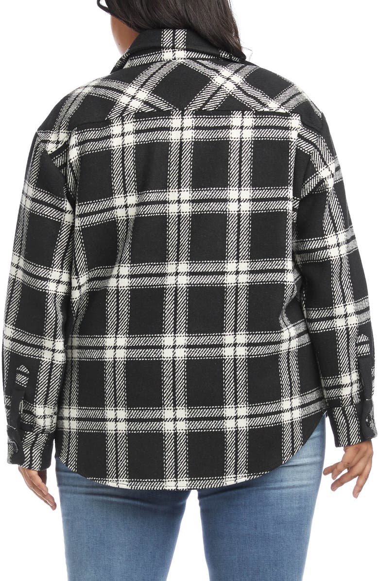 Karen Kane Plaid Shirt Jacket, Alternate, color, 