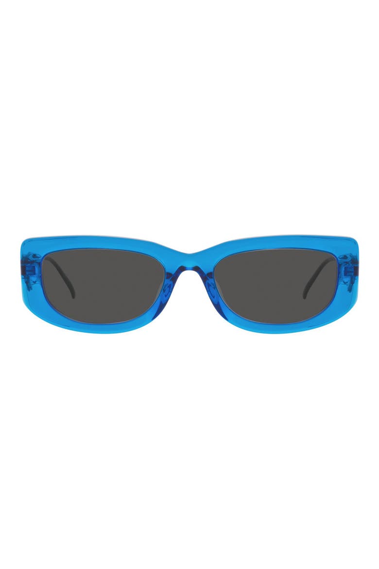 53mm Rectangular Sunglasses, Main, color, BLUE