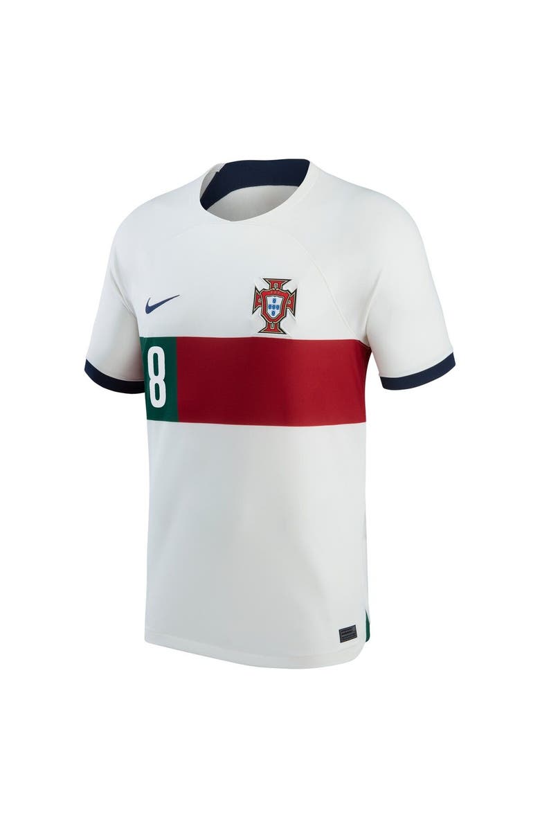 Nike Men's Nike Bruno Fernandes White Portugal National Team 2022/23 Away Breathe Stadium Replica Player Jersey, Alternate, color,