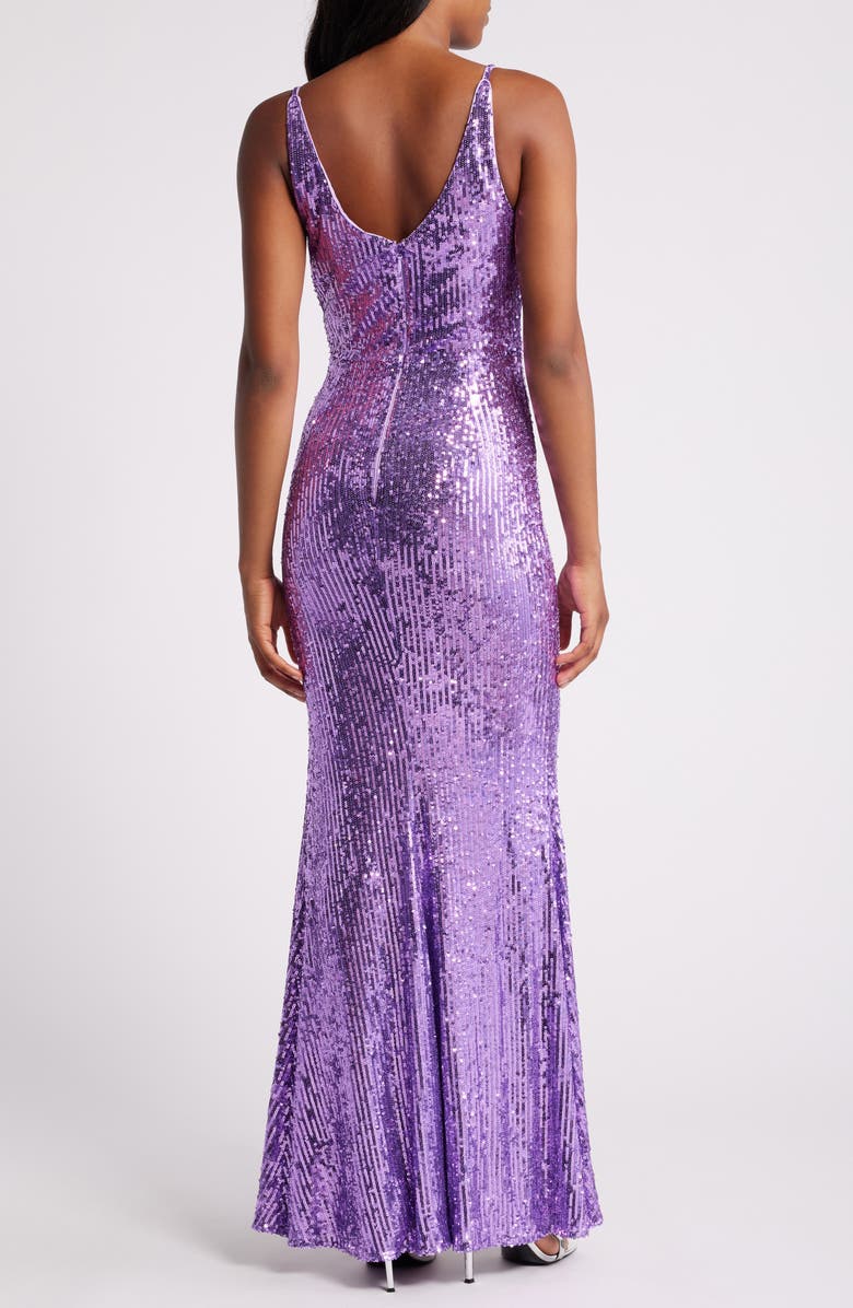 Dress the Population Jordan Sequin Gown, Alternate, color, Lavender