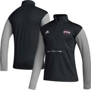 adidas Men's adidas Black Mississippi State Bulldogs Sideline AEROREADY Half-Zip Top