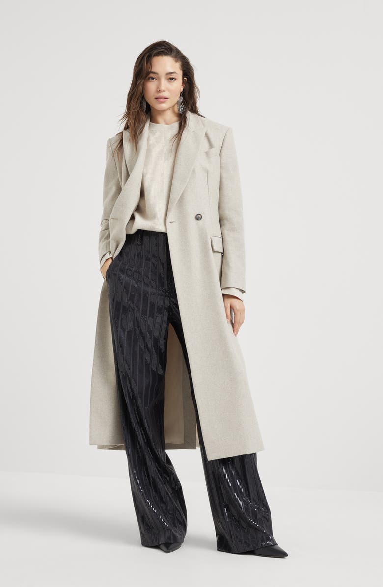 Brunello Cucinelli English rib knit sweater with monili, Alternate, color, 