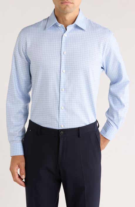 Nordstrom Traditional Fit Check Premium Non-Iron Cotton Dress Shirt