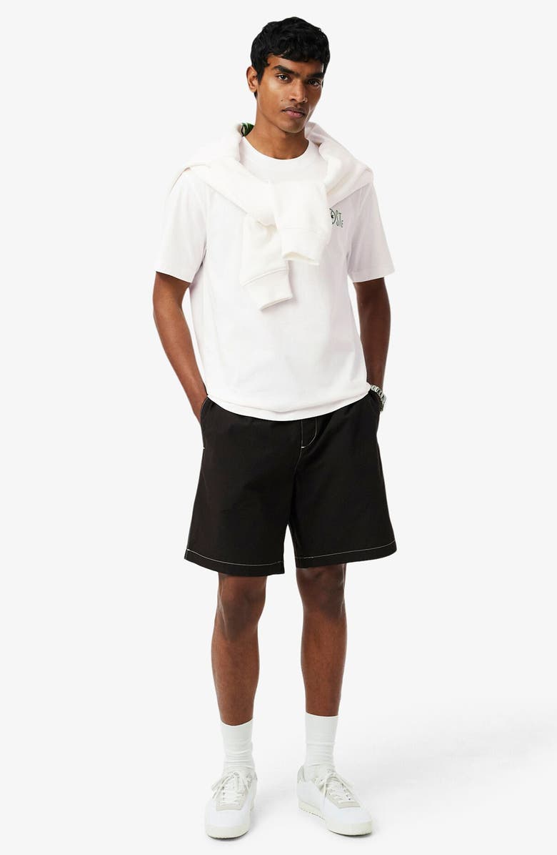 Lacoste Cotton Graphic T-shirt, Alternate, color, Flour