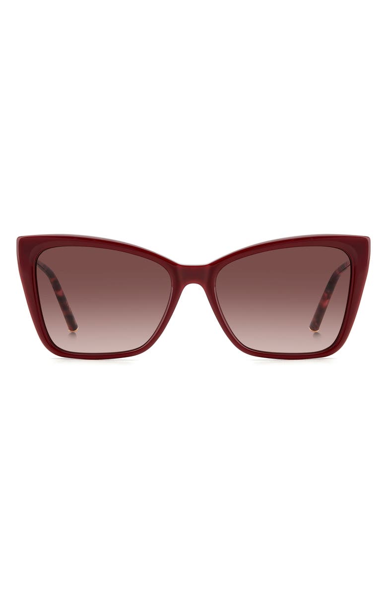 Carolina Herrera 57mm Cat Eye Sunglasses, Main, color, Red