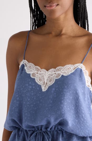 Chloé Lace Trim Floral Silk Jacquard Camisole Top | Nordstrom
