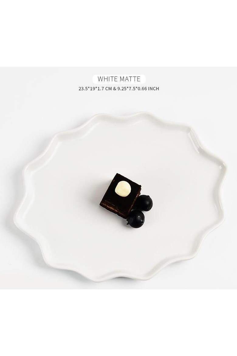 Bring Nature Inside Dinner Plate Recycled Eco-Clay 4-pcs set, Alternate, color, White