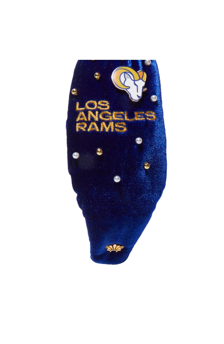 Lele Sadoughi La Rams Embellished Knotted Headband, Alternate, color, Rams Royal 400