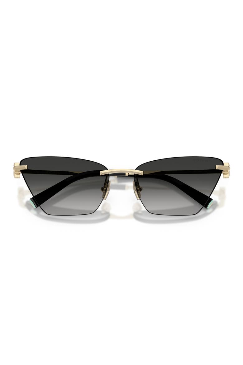 61mm Gradient Butterfly Sunglasses, Alternate, color, PALE GOLD / GREY GRADIENT
