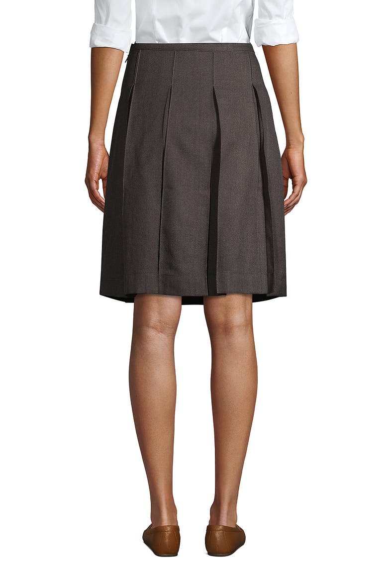 School Uniform  Solid Box Pleat Skirt Top of Knee, Alternate, color, Gray
