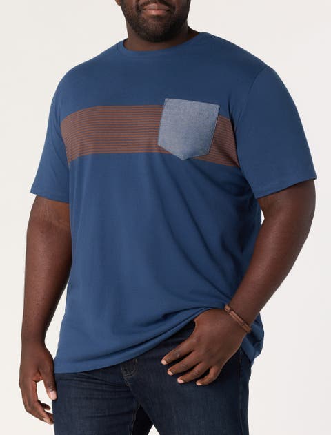 Big & Tall Contrast Colorblock Moisture-Wicking T-Shirt