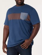 Harbor Bay by DXL Big & Tall Contrast Colorblock Moisture-Wicking T-Shirt