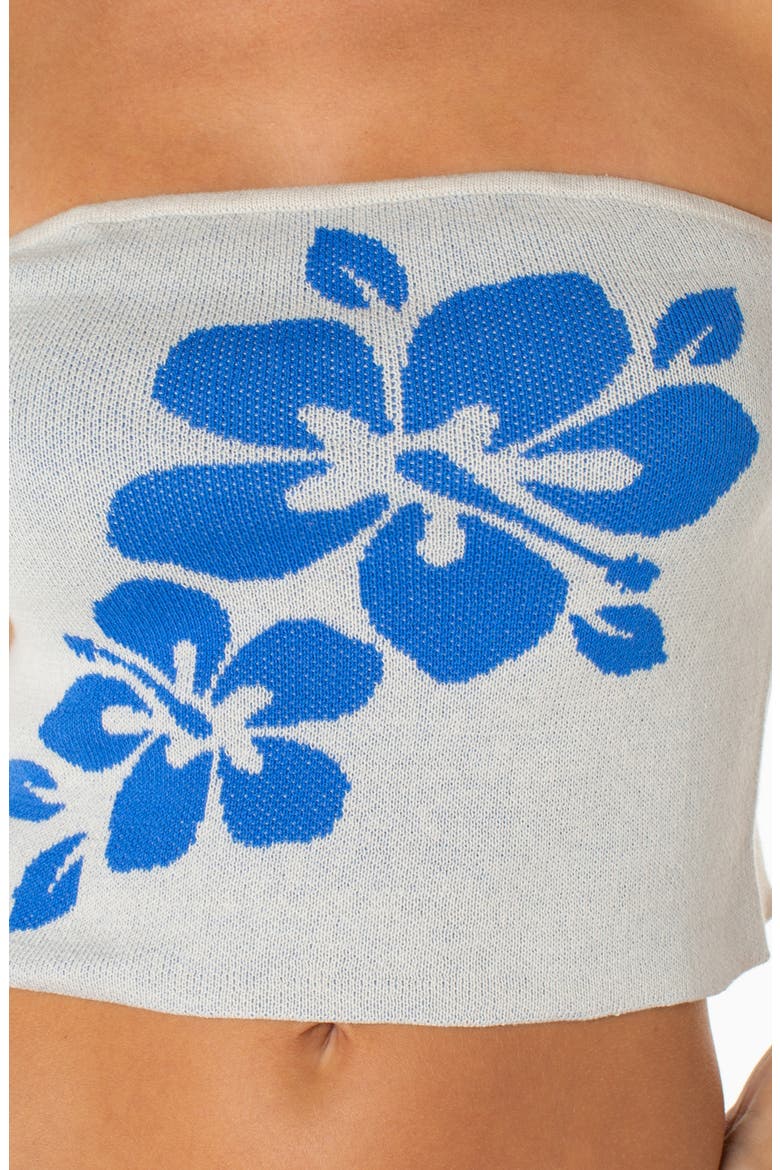 Sunny Sands Floral Tube Top, Alternate, color, CLOUD DANCER