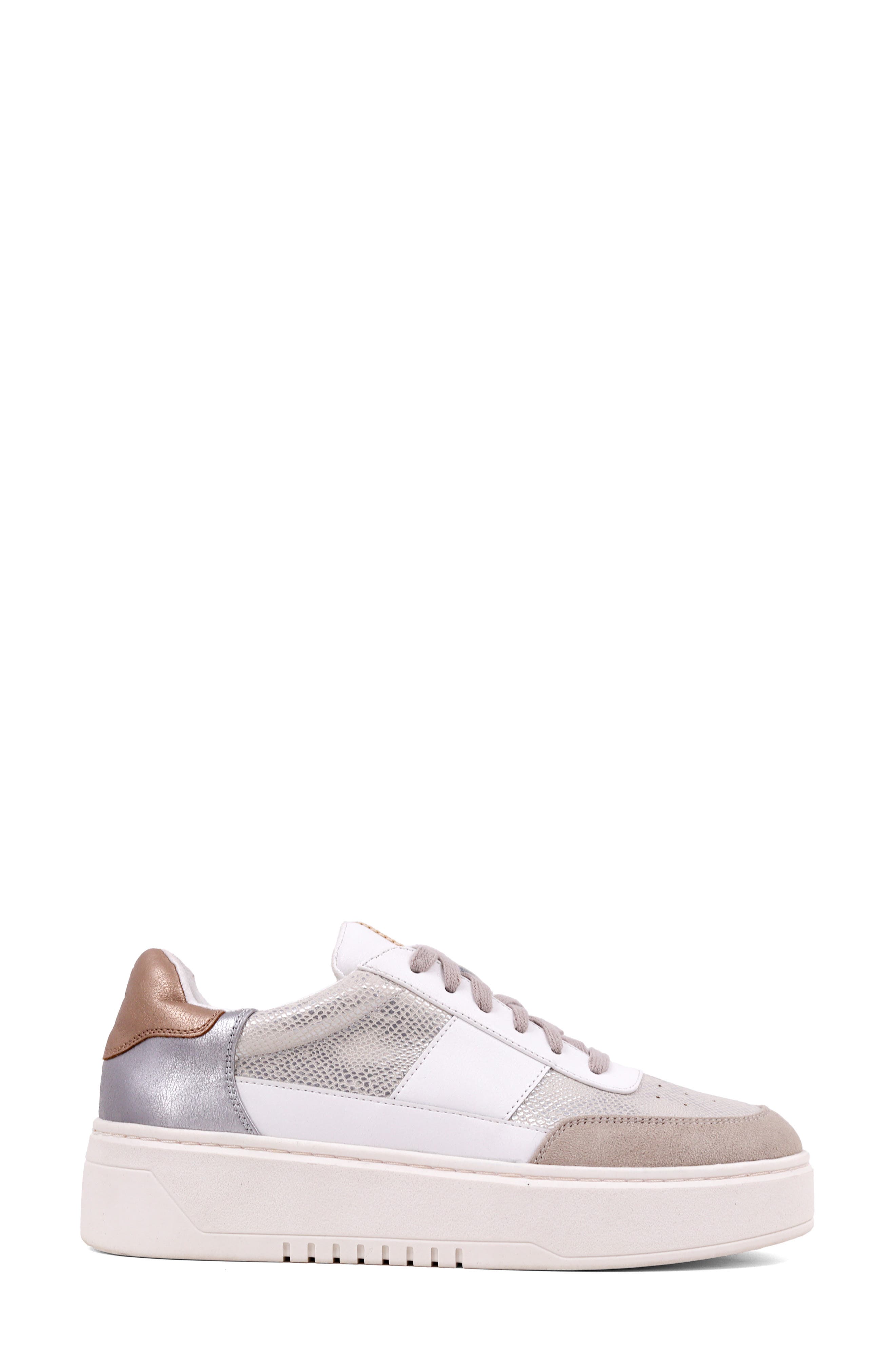 SHUSHOP Oriana Platform Sneaker, Alternate, color, Silver Snake