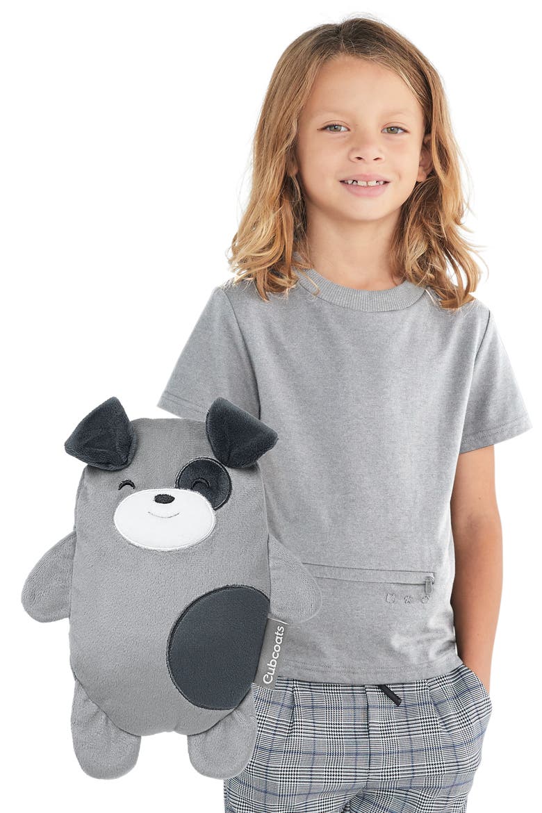 Pimm the Puppy 2-in-1 Stuffed Animal T-Shirt, Alternate, color, GREY MARL MIX