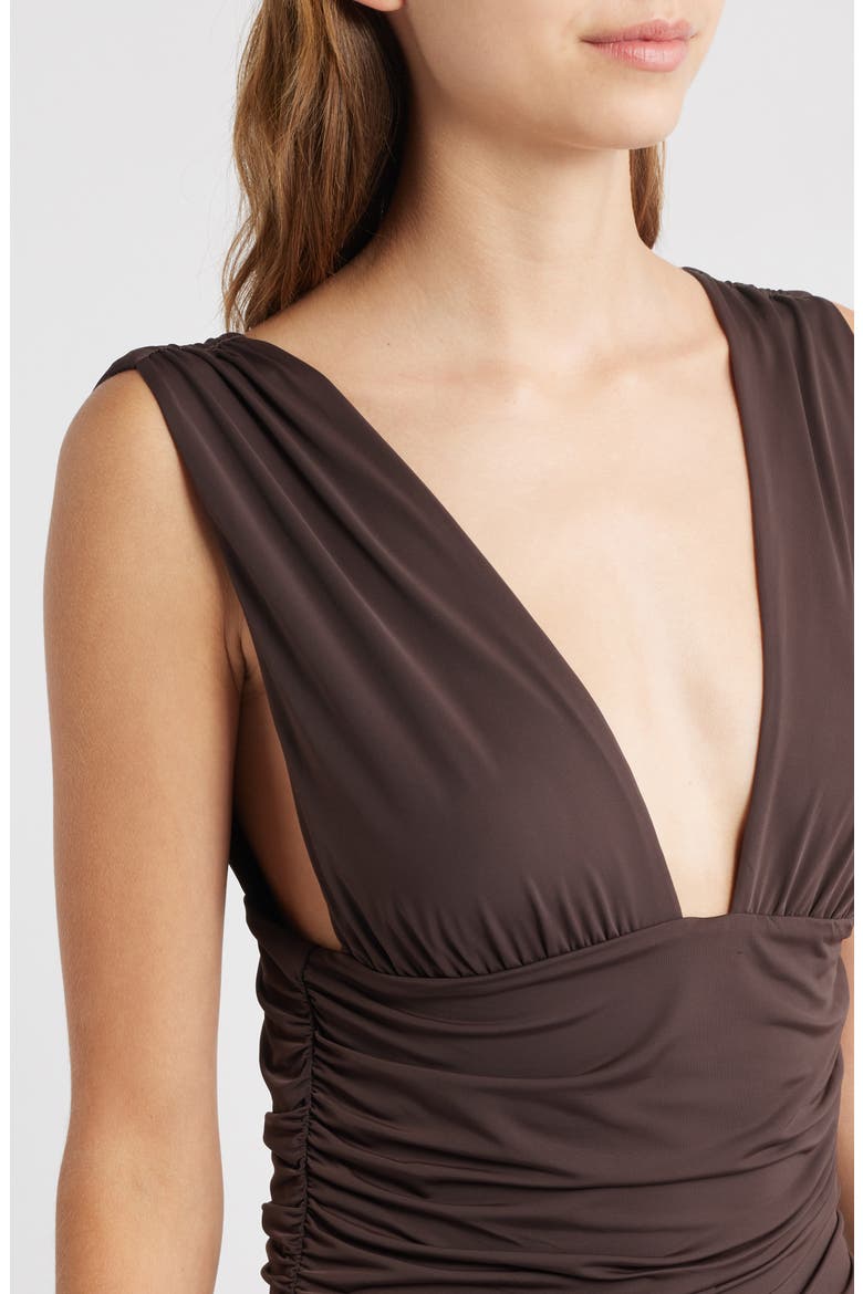 Myri Sleeveless Maxi Dress, Alternate, color, BROWN