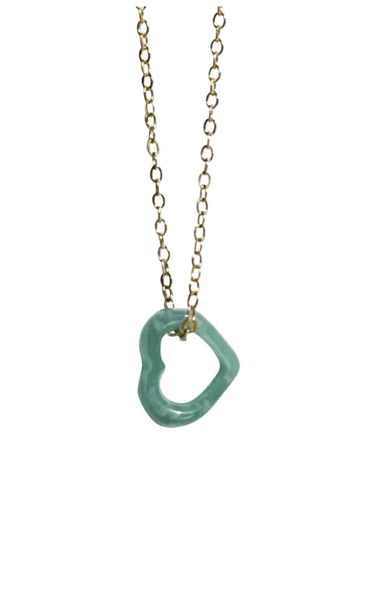 seree Blue Heart Jade Pendant Necklace, Main, color, Blue