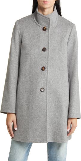 Fleurette stand collar wool coat online