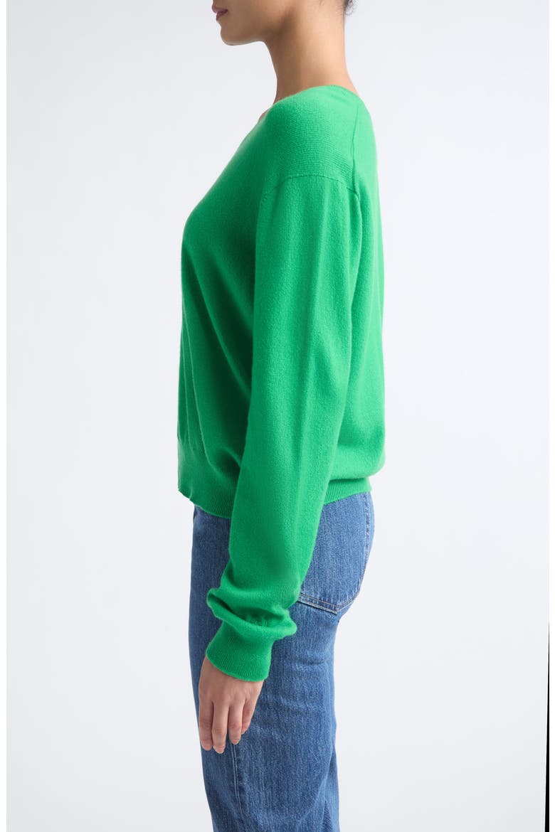 Sanderson Cashmere V-Neck Sweater, Alternate, color, PARROT