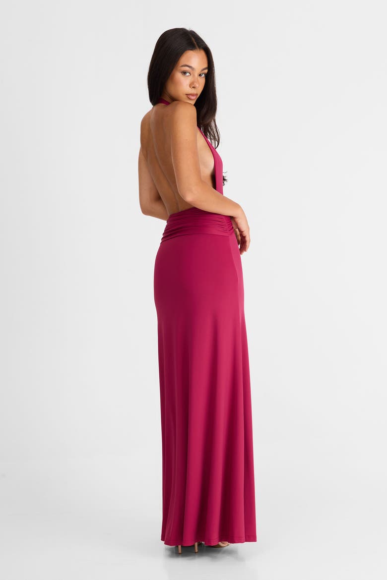 Antoinette Maxi Dress, Alternate, color, Berry