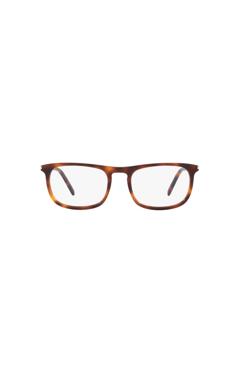 Saint Laurent 54mm Round optical glasses, Alternate, color, Tortoise