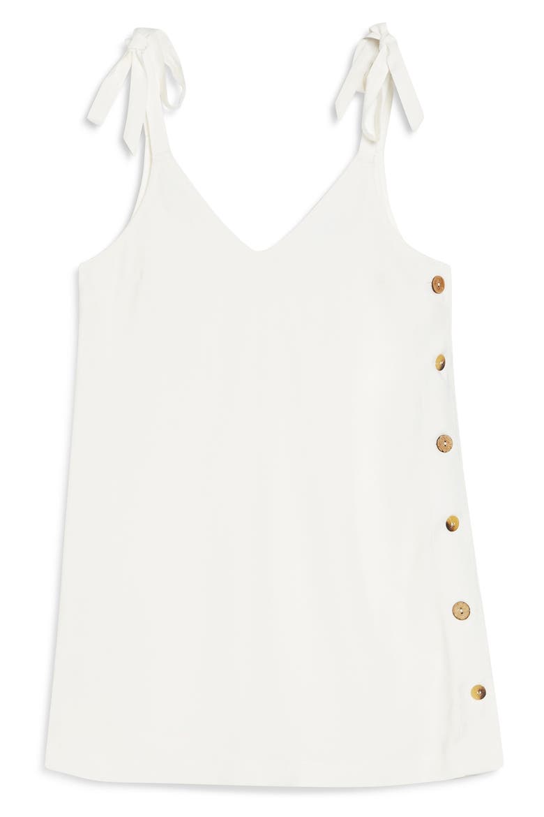 Tilda Button Mini Slipdress, Alternate, color, IVORY