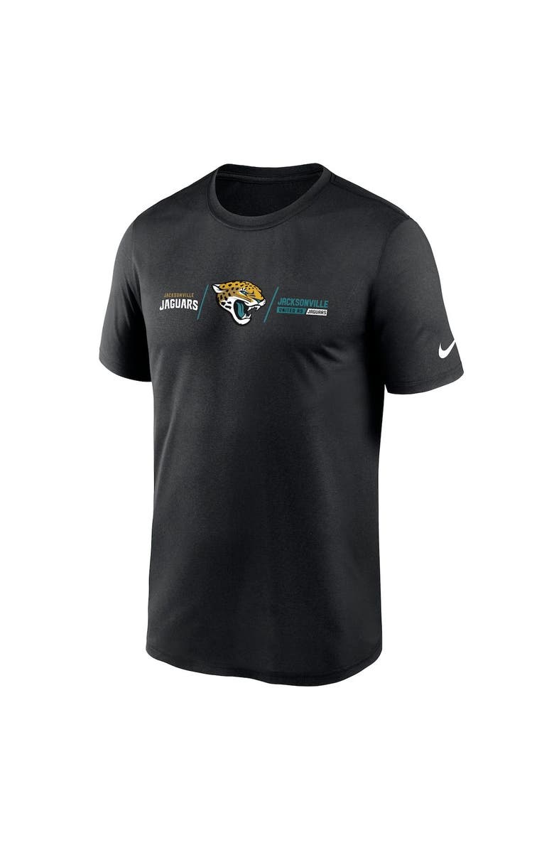 Nike Men's Nike Black Jacksonville Jaguars Horizontal Lockup Legend Performance T-Shirt, Alternate, color, Black