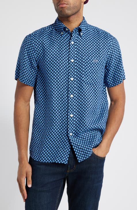 NWT Vineyard Vines Short Sleeve Button popular Up Shirt Tucker Medium Blue $90 Retail