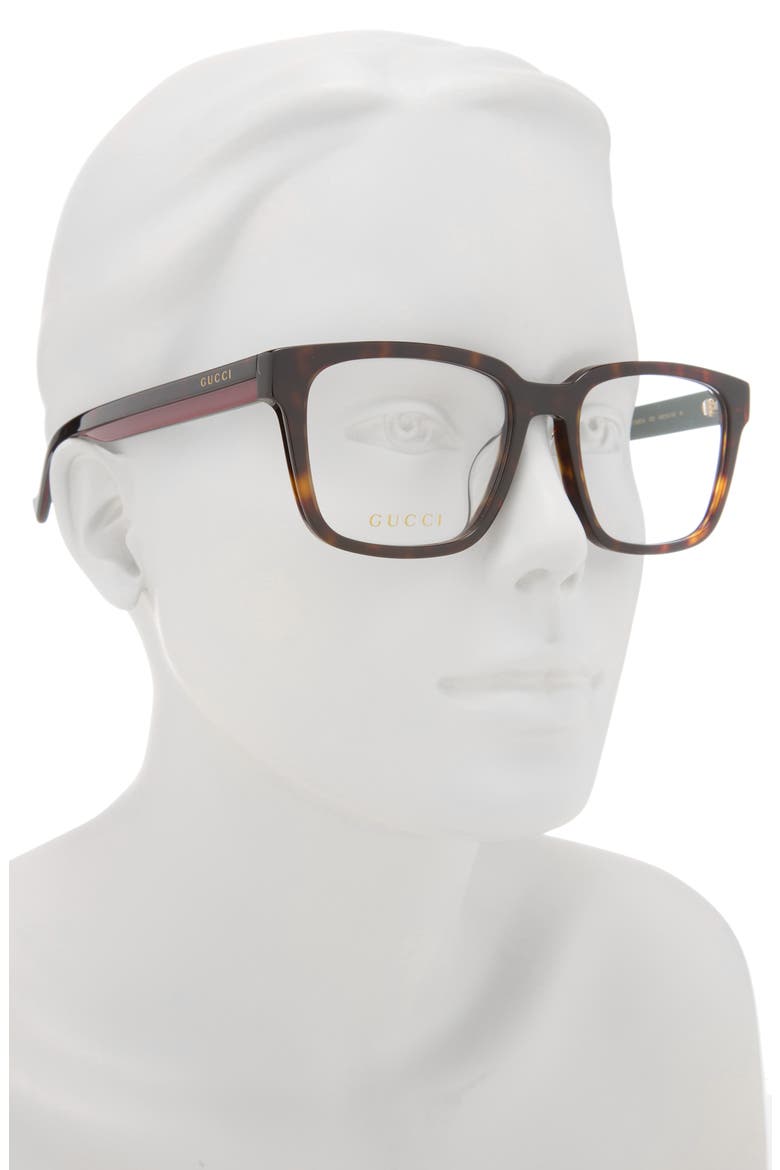 54mm Square Optical Frame, Alternate, color, HAVANA HAVANA TRANSPARENT