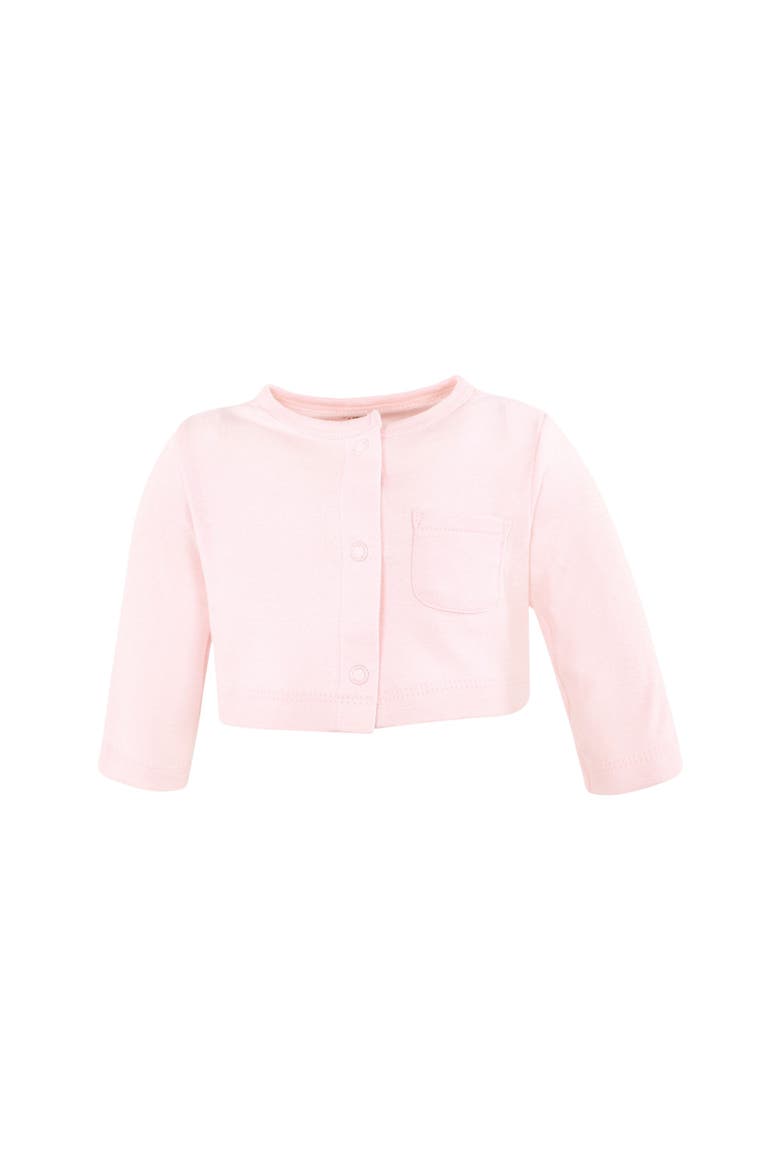 Two-Piece Cotton Dress and Knit Cardigan Set, Alternate, color, Cascading Hearts