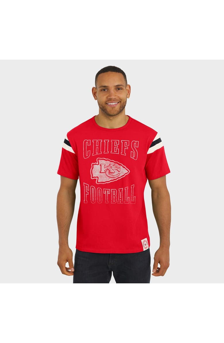 Darius Rucker Collection by Fanatics Men's Darius Rucker Collection by Fanatics  Red Kansas City Chiefs Football Stripe Sleeve T-Shirt, Alternate, color, Red