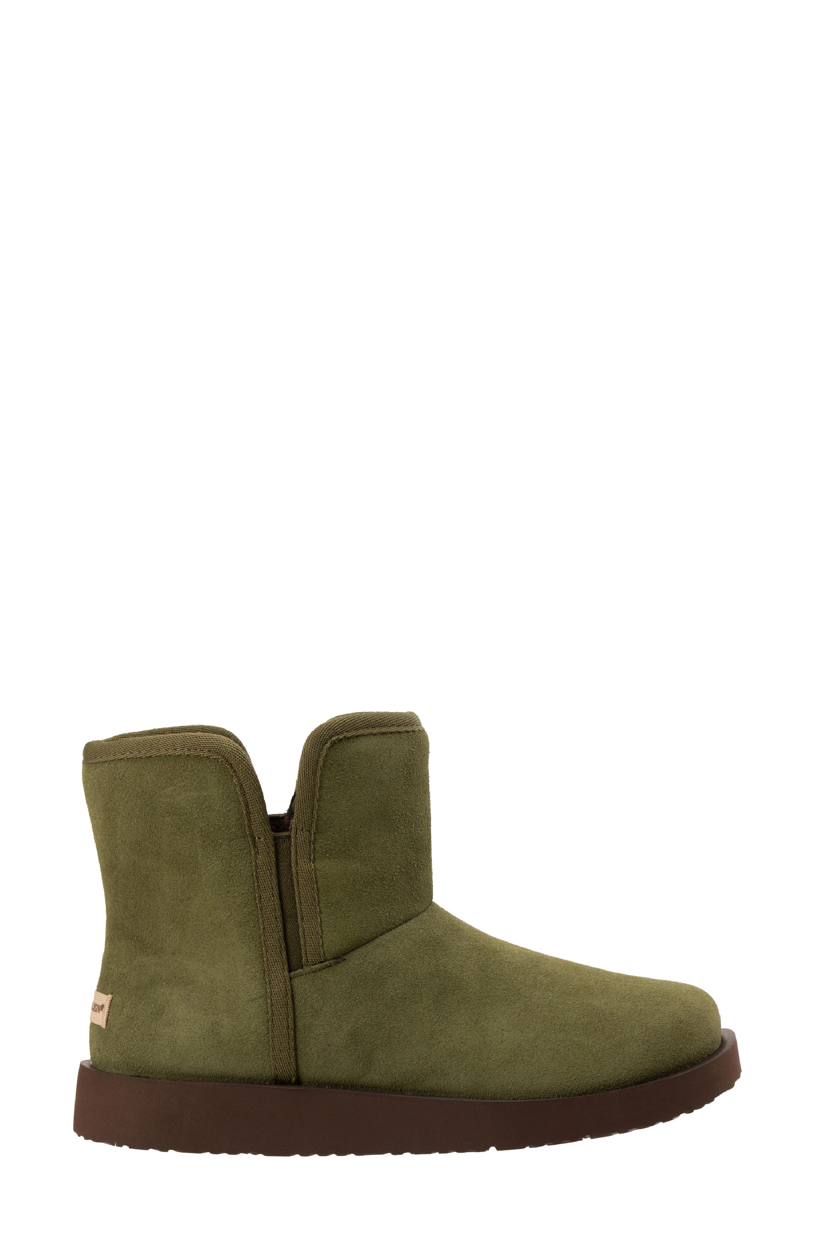 Fireside Faux Fur Lined Leather Bootie Slipper, Alternate, color, CAPULET OLIVE