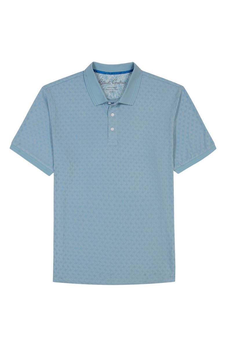 Robert Graham Elias Basket Weave Polo, Alternate, color, Light Blue
