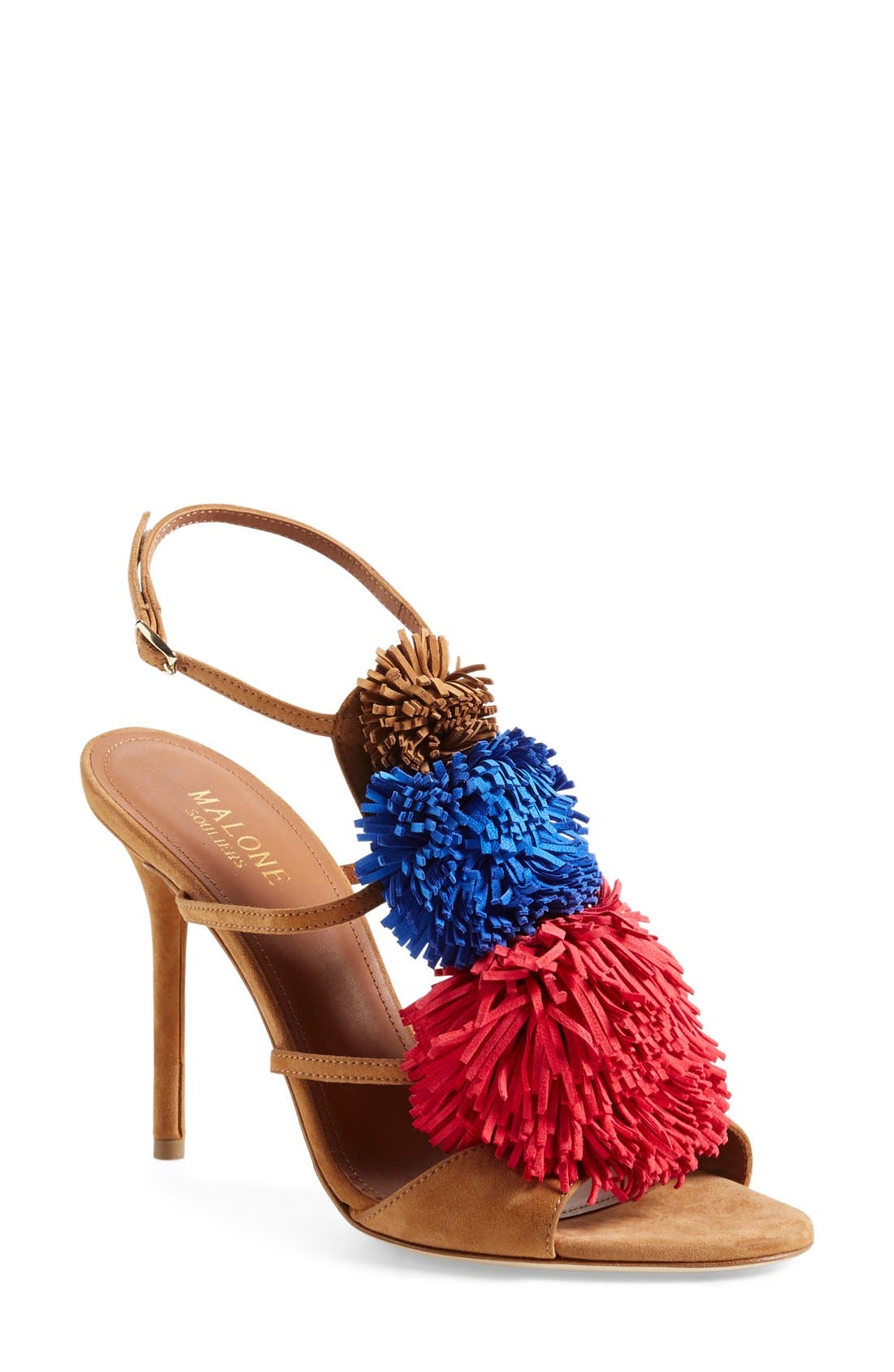 'Sherry' Fringe Sandal, Main, color, HAZELNUT SUEDE