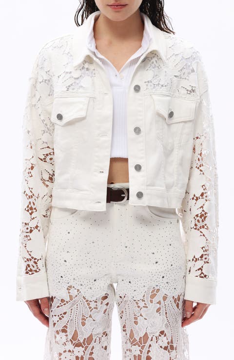 Lace Detail Crop Jacket