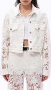 Bayeas Lace Detail Crop Jacket