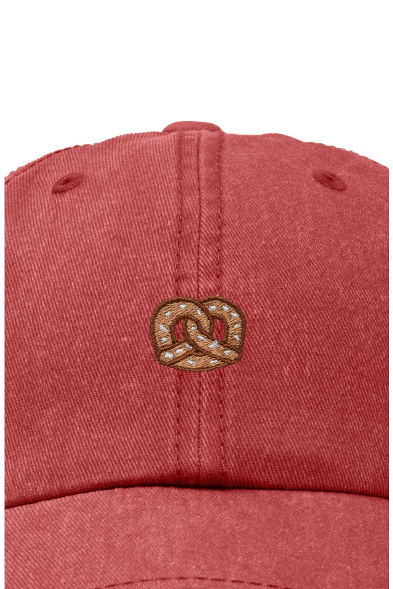 Pretzel Dad Cap, Alternate, color, Washed Red