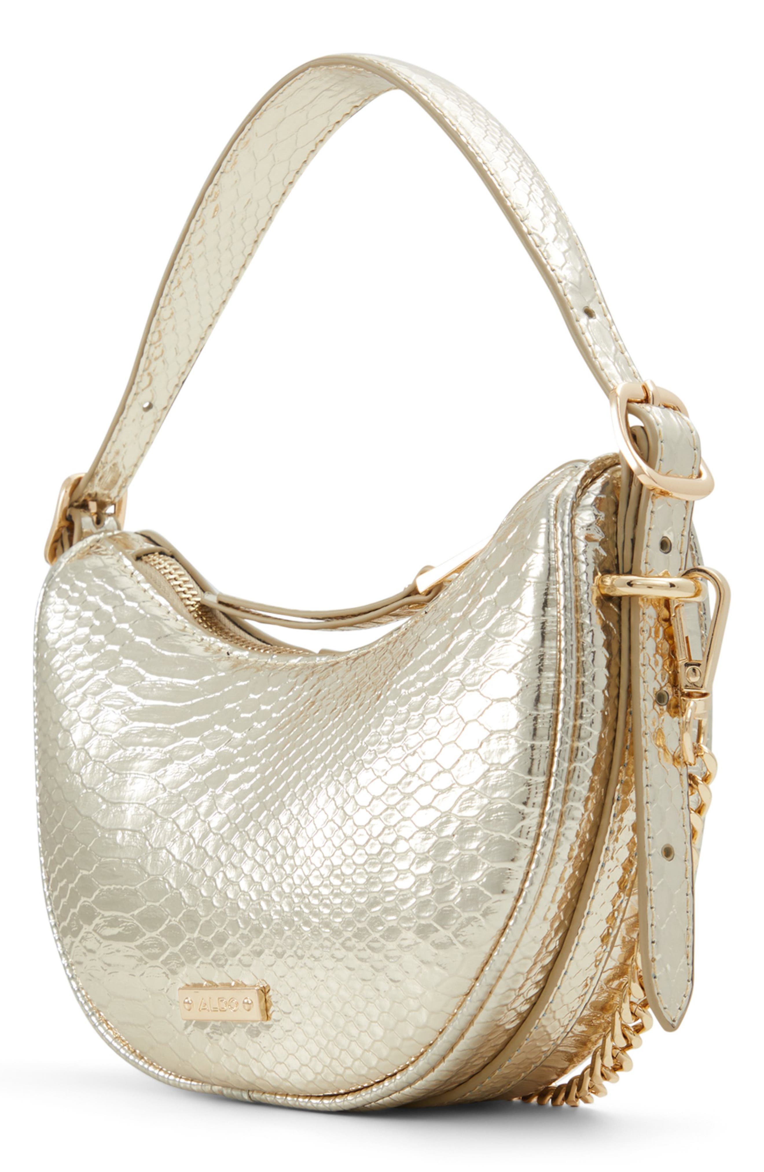 Laraly Faux Leather Shoulder Bag, Alternate, color, GOLD