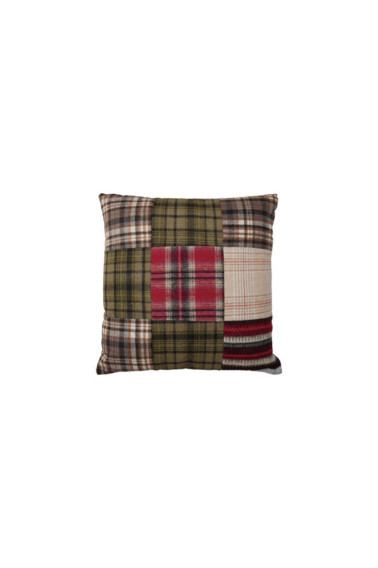 Patchwork Plaid Artisan Pillow, Main, color, Multicolor