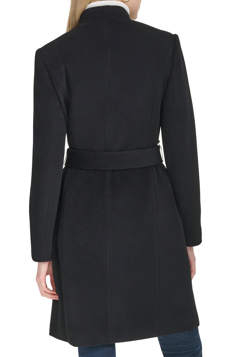 Cole Haan Belted Wool Blend Coat, Alternate, color,