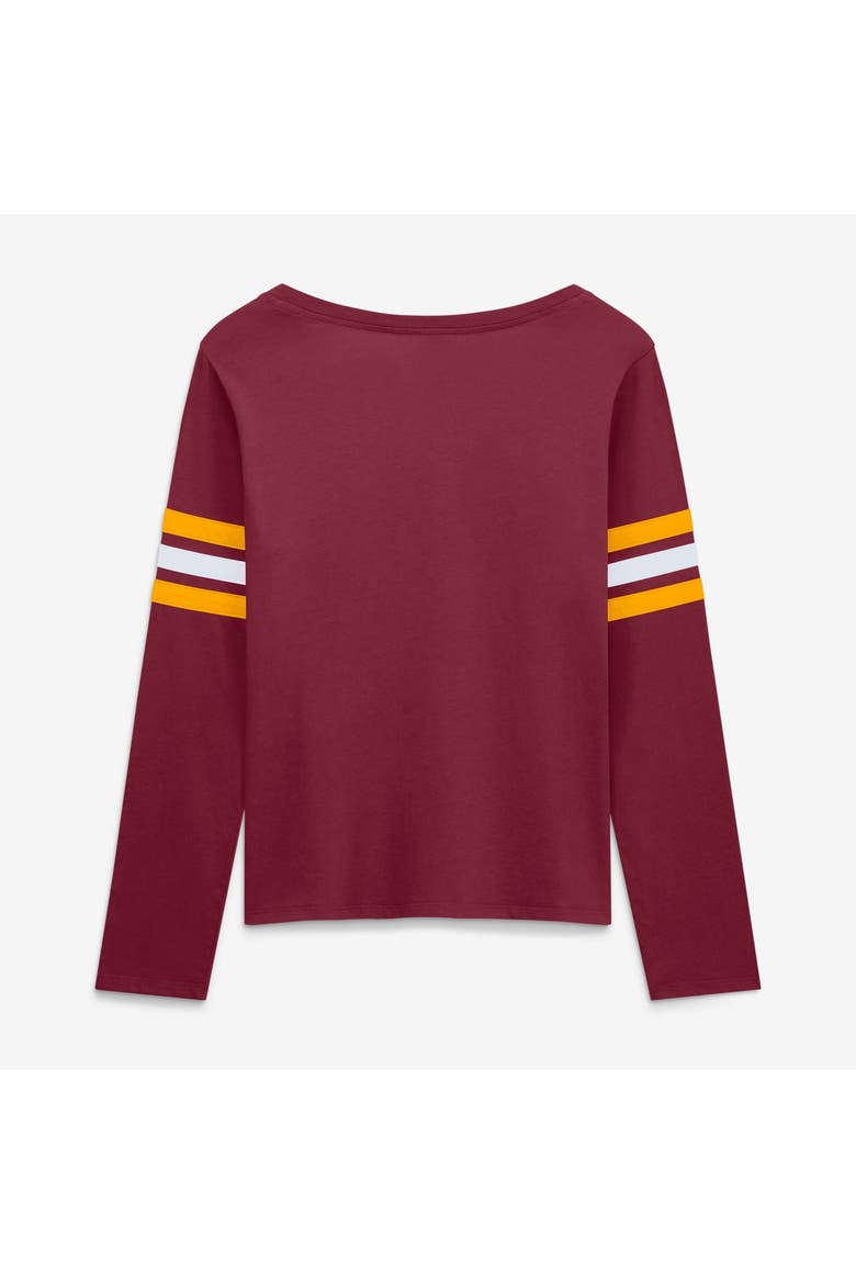Women's Fanatics  Burgundy Washington Commanders Team First Coverage Scheme Lace-Up Long Sleeve T-Shirt, Alternate, color, Burgundy