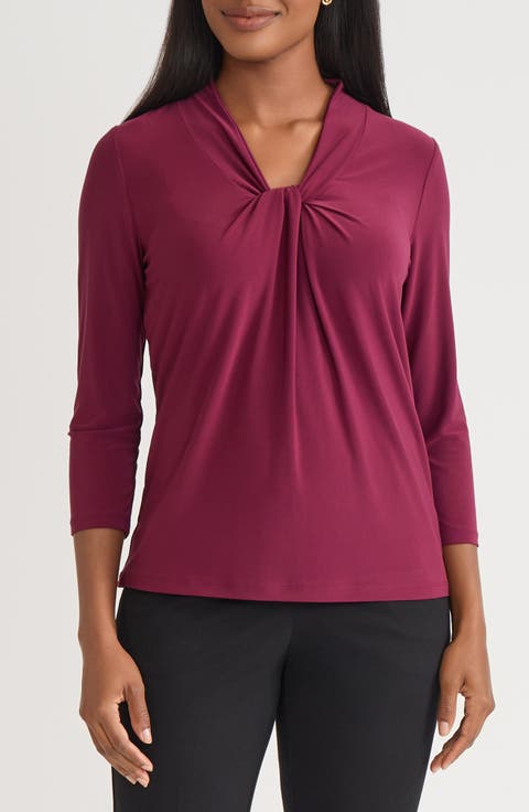 Knot Front Knit Top