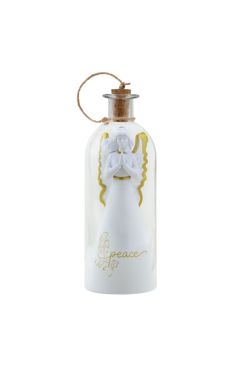 8 in. Message in a Bottle Angel - Peace, Main, color, White