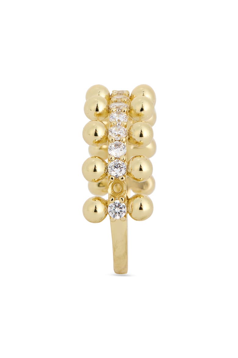 Crystal Ball Band Ring, Alternate, color, CLEAR / GOLD