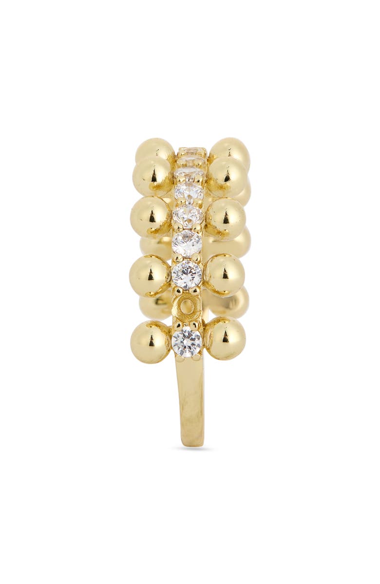 Covet Crystal Ball Band Ring, Alternate, color, Clear / Gold